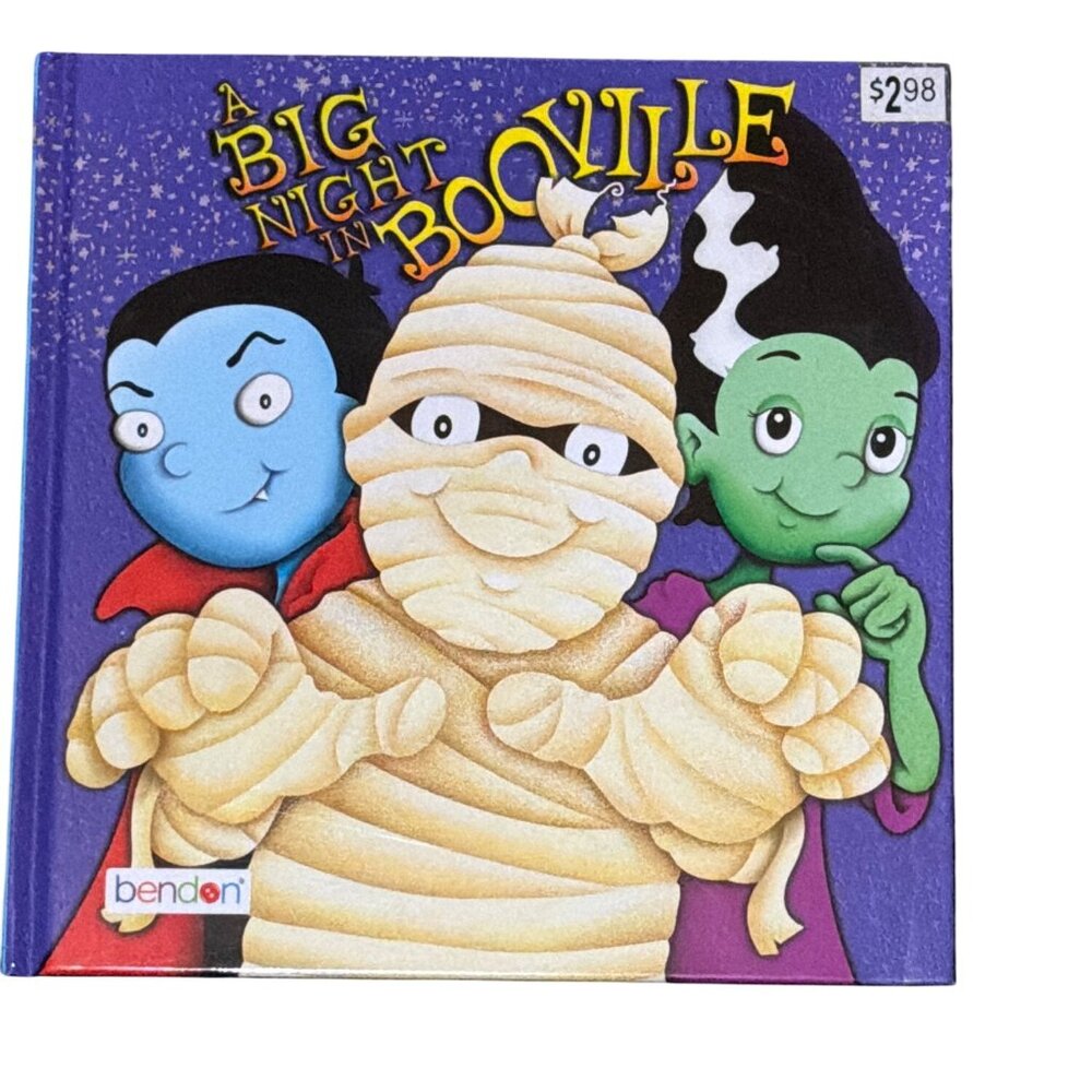 NEW A Big Night in Booville Halloween Hardcover Story Book Mummy Vampire Spooky